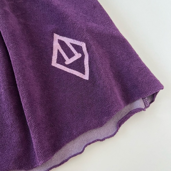 NWT The Animals Observatory Plain Terry Cloth Skirt in Purple size 10 - Picture 6 of 9